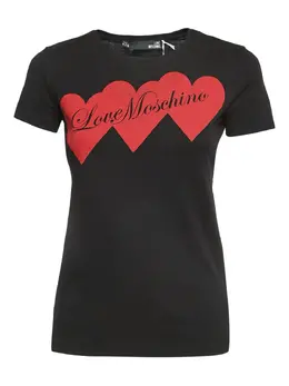 Moschino Pre-Owned: Чёрная футболка 