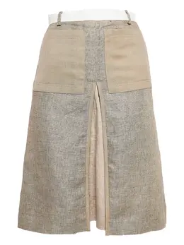 Burberry Pre-Owned: Льняная юбка 