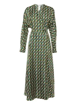 Max Mara: Платье с растительным принтом 