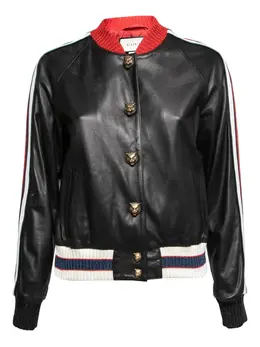 Gucci Pre-Owned: Кожаная куртка 