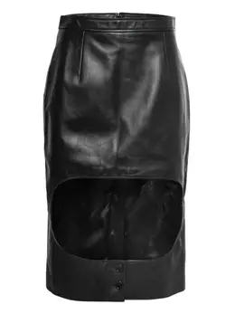 Burberry Pre-Owned: Кожаная юбка 