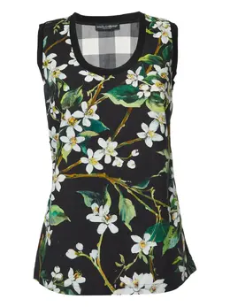 Dolce & Gabbana Pre-Owned: Майка с растительным принтом 