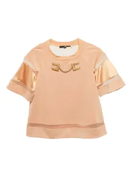 Elisabetta Franchi: Атласная футболка 