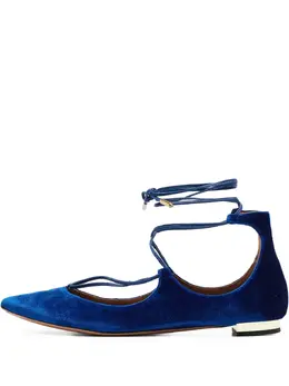 Aquazzura: Голубые балетки 