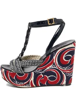 Tory Burch: Синие сандалии 