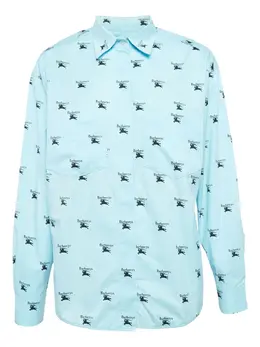 Burberry Pre-Owned: Рубашка с принтом 