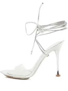 Gianvito Rossi: Серебристые сандалии 