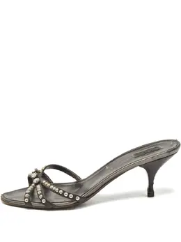 Prada Pre-Owned: Чёрные сандалии 