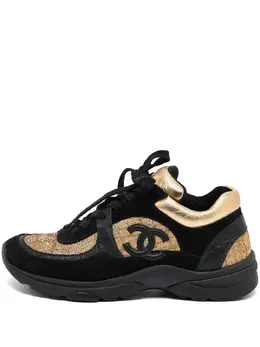 CHANEL Pre-Owned: Чёрные кроссовки 