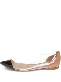 Gianvito Rossi: Чёрные балетки  Plexi