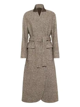 Brunello Cucinelli: Коричневое пальто 