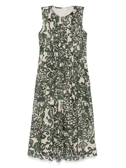 'S Max Mara: Платье с растительным принтом 