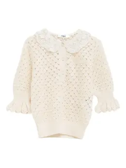 Chloé: Свитер с воротником 