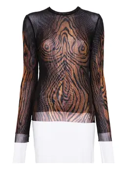 Jean Paul Gaultier: Топ с принтом 