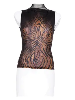 Jean Paul Gaultier: Топ с принтом 