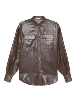Brunello Cucinelli: Коричневая рубашка 