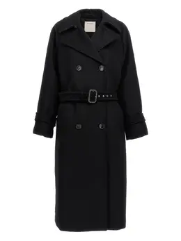 Sportmax: Чёрное пальто 