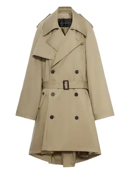 Balenciaga: Бежевое пальто 
