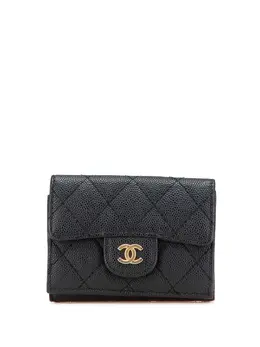 CHANEL Pre-Owned: Чёрный кошелёк 