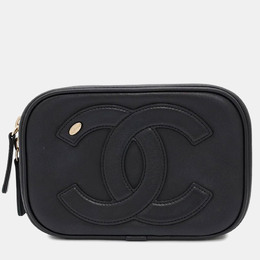 Chanel: Чёрная сумка через плечо 