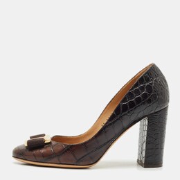 Salvatore Ferragamo: Коричневые туфли  Vara Bow