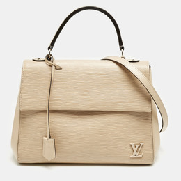 Louis Vuitton: Бежевая сумка  Épi