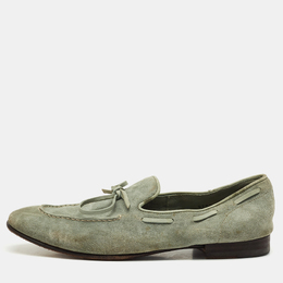Santoni: Голубые мокасины 