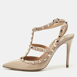 Valentino: Бежевые туфли  Rockstud