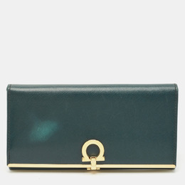 Salvatore Ferragamo: Зелёный кошелёк  Gancio