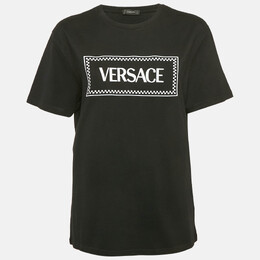 Versace: Чёрная футболка 