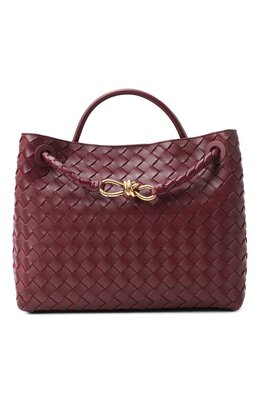 Bottega Veneta: Бордовая сумка 