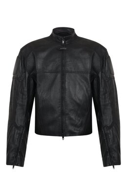 Balenciaga: Кожаная куртка 