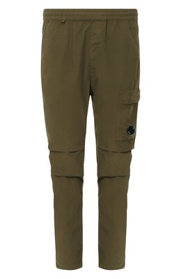 C.P. Company: Брюки цвета хаки 