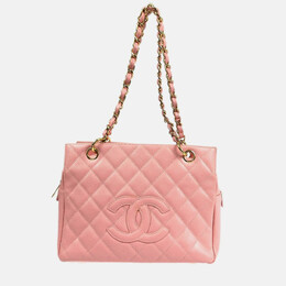 Chanel: Розовая сумка-шоппер 