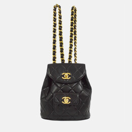 Chanel: Чёрный рюкзак 