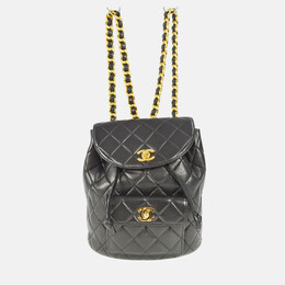 Chanel: Чёрный рюкзак 