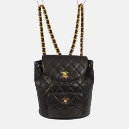 Chanel: Чёрный рюкзак 