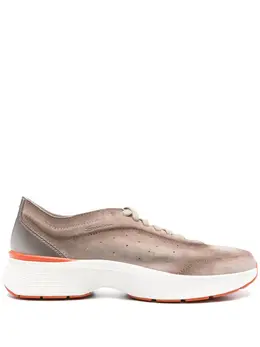 Santoni: Коричневые кроссовки 