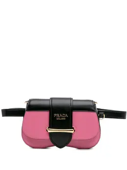 Prada Pre-Owned: Чёрная поясная сумка 