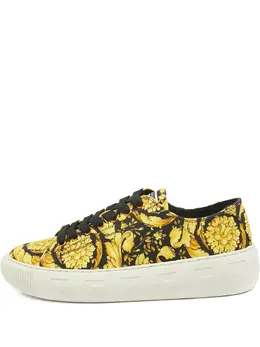 Versace Pre-Owned: Жёлтые кроссовки 