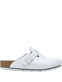 Birkenstock: Белые сабо  Boston