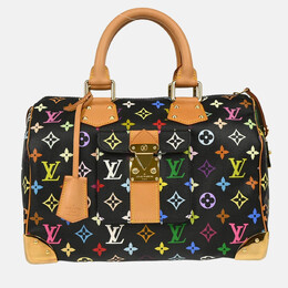 Louis Vuitton: Чёрная сумка  Speedy 30