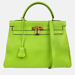 Hermes: Зелёная сумка  Kelly 32