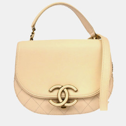 Chanel: Бежевая сумка 