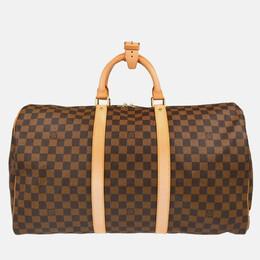 Louis Vuitton: Коричневая сумка  Keepall 50