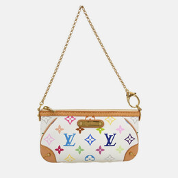 Louis Vuitton: Белая сумка  Pochette