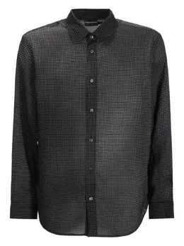 Emporio Armani: Рубашка с геометрическим принтом 