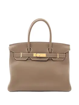 Hermès Pre-Owned: Бежевая сумка-шоппер 