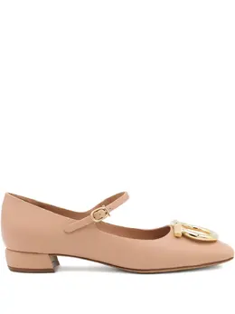 Ferragamo: Бежевые туфли  Gancini