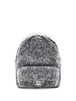 CHANEL Pre-Owned: Чёрный рюкзак 